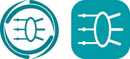 Refraction Icon Design vector