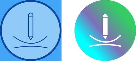Draw Curve Icon Design vector