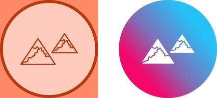 Unique Mountains Icon Design vector