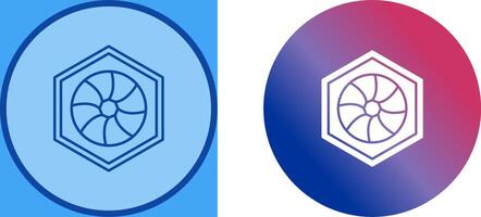 Unique Hexagonal Diaphram Icon Design vector