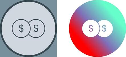 Unique Coins Icon Design vector