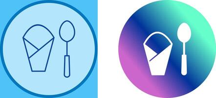 Spoon and Napkin Icon Design vector