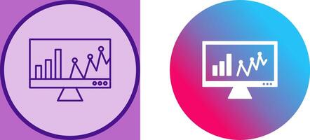 Online Stats Icon Design vector