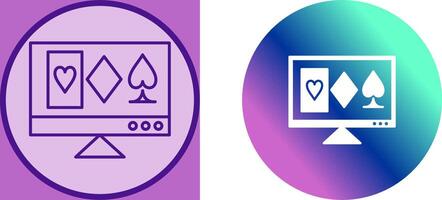 Online Gambling Icon Design vector