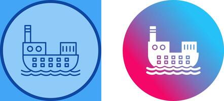 Cargo Ship Icon Design vector