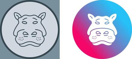 Hippo Icon Design vector