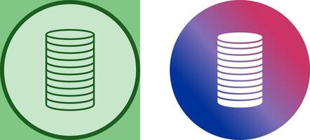 Stack of Coins Icon Design vector