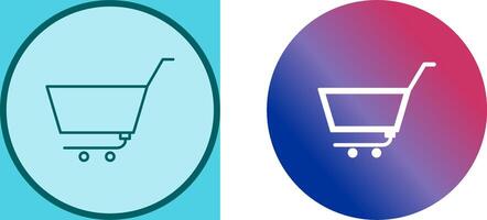 Unique Empty Cart Icon Design vector