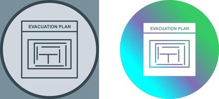 Evacuation Plan Icon Design vector