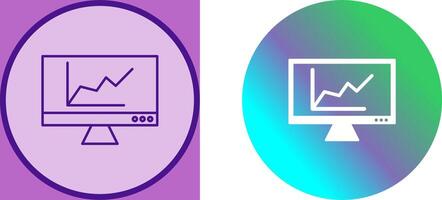 Online Graph Icon Design vector