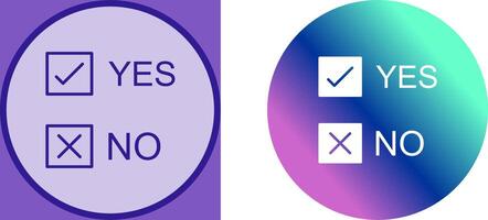 Yes No Option Icon Design vector