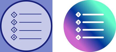 Unique Numbered list Icon Design vector