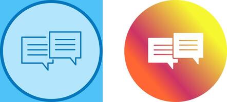 Unique Two Chat Bubbles Icon Design vector