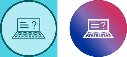 Unique Online Exam Icon Design vector