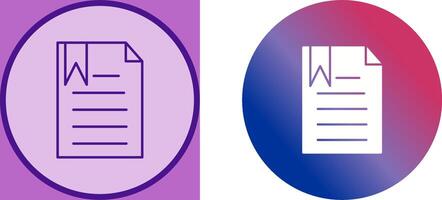 Unique Bookmarked Document Icon Design vector