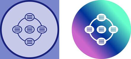 Unique Strategy Connsultation Icon Design vector