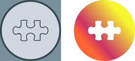 Unique Puzzle Piece Icon Design vector