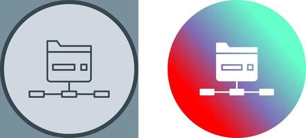 Network Folder Icon Design vector