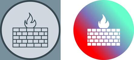 Firewall Icon Design vector