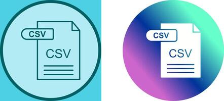 CSV Icon Design vector