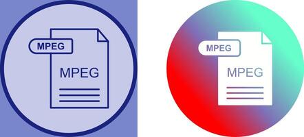 MPEG icono diseño vector