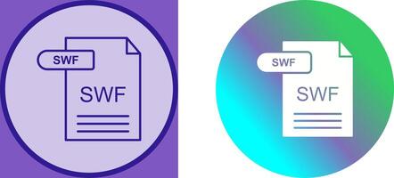 SWF Icon Design vector