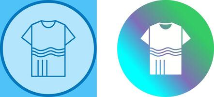 T Shirt with lines Icon Design vector