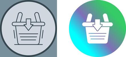 Add To Basket Icon Design vector