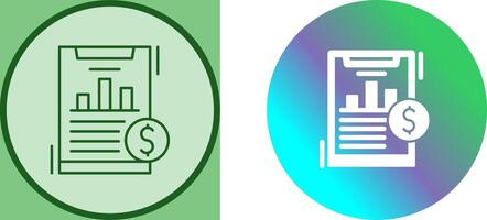 Financial Analytics Icon Design vector
