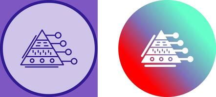 Pyramid Graph Icon Design vector