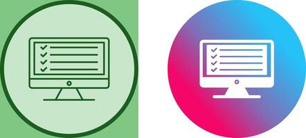 Online Checklist Icon Design vector