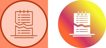Corrupted List Icon Design vector