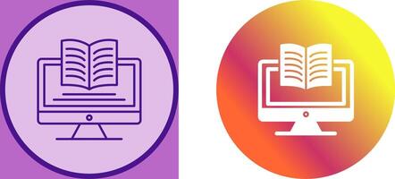 Digital Learning Icon Design vector