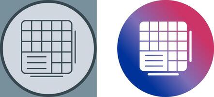 Table Data Icon Design vector