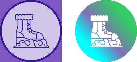 Snow Boots Icon Design vector