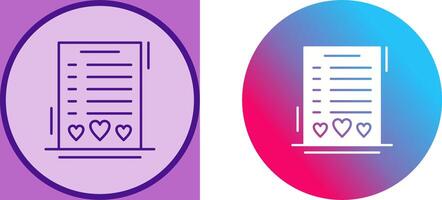 Wishlist Icon Design vector