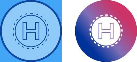 Helipad Icon Design vector