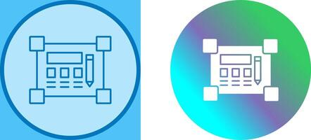 Blueprint Icon Design vector