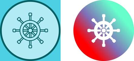 Rudder Icon Design vector