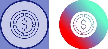 diseño de icono de gráfico circular vector