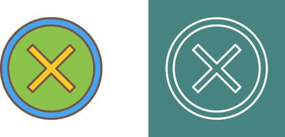 Do Not Cross Icon Design vector