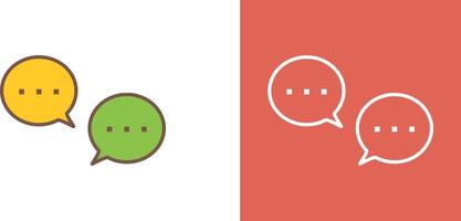 Unique Conversation Bubbles Icon Design vector