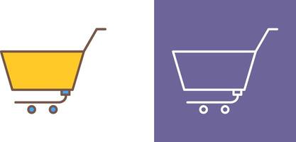 Unique Empty Cart Icon Design vector