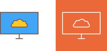 Unique Cloud System Icon Design vector