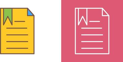 Unique Bookmarked Document Icon Design vector