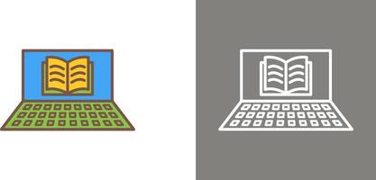 Unique Online Books Icon Design vector