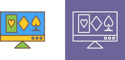 Online Gambling Icon Design vector