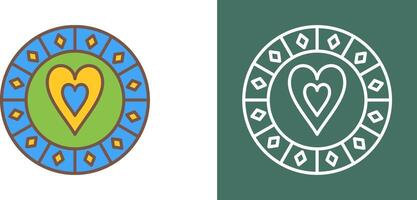 Heart Chip Icon Design vector