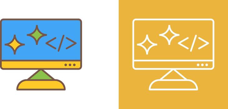 Unique Clean Code Icon Design vector