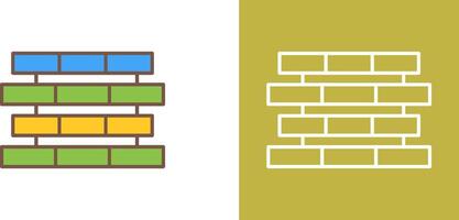 Unique Bricks Icon Design vector